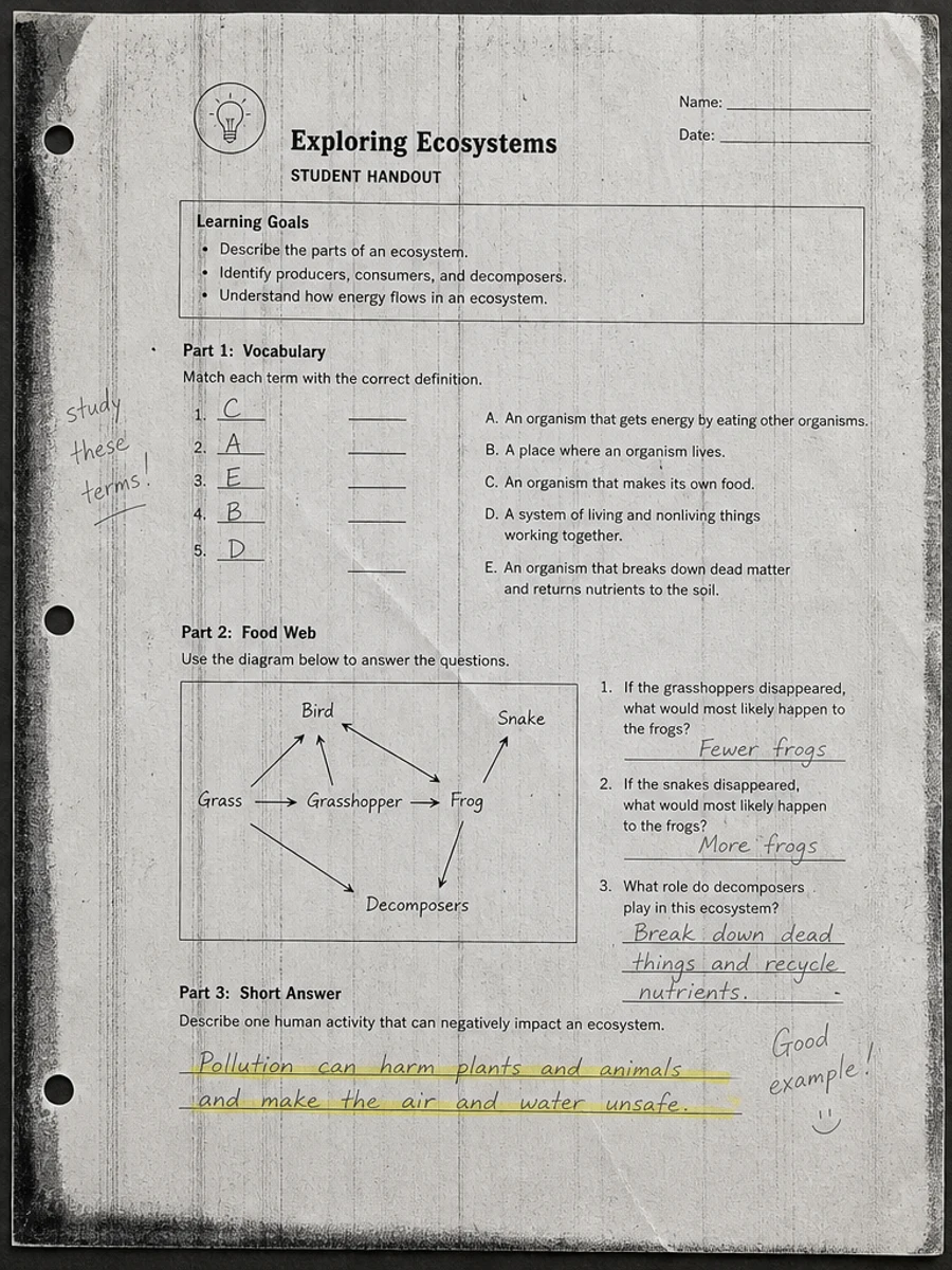 Before: The worksheet has black copy borders, punched-edge shadows, gray background, fold marks, and feeder streaks.